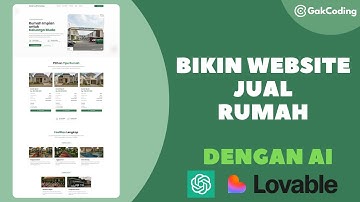 Bikin Website Landing Page Jual Properti Rumah Cluster Pakai Chatgpt & Lovable