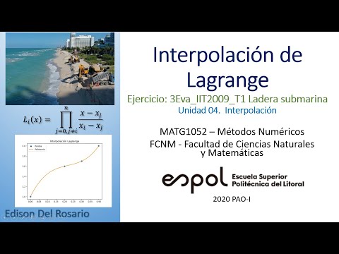 Método de Interpolación de Lagrange con Python - ejercicio