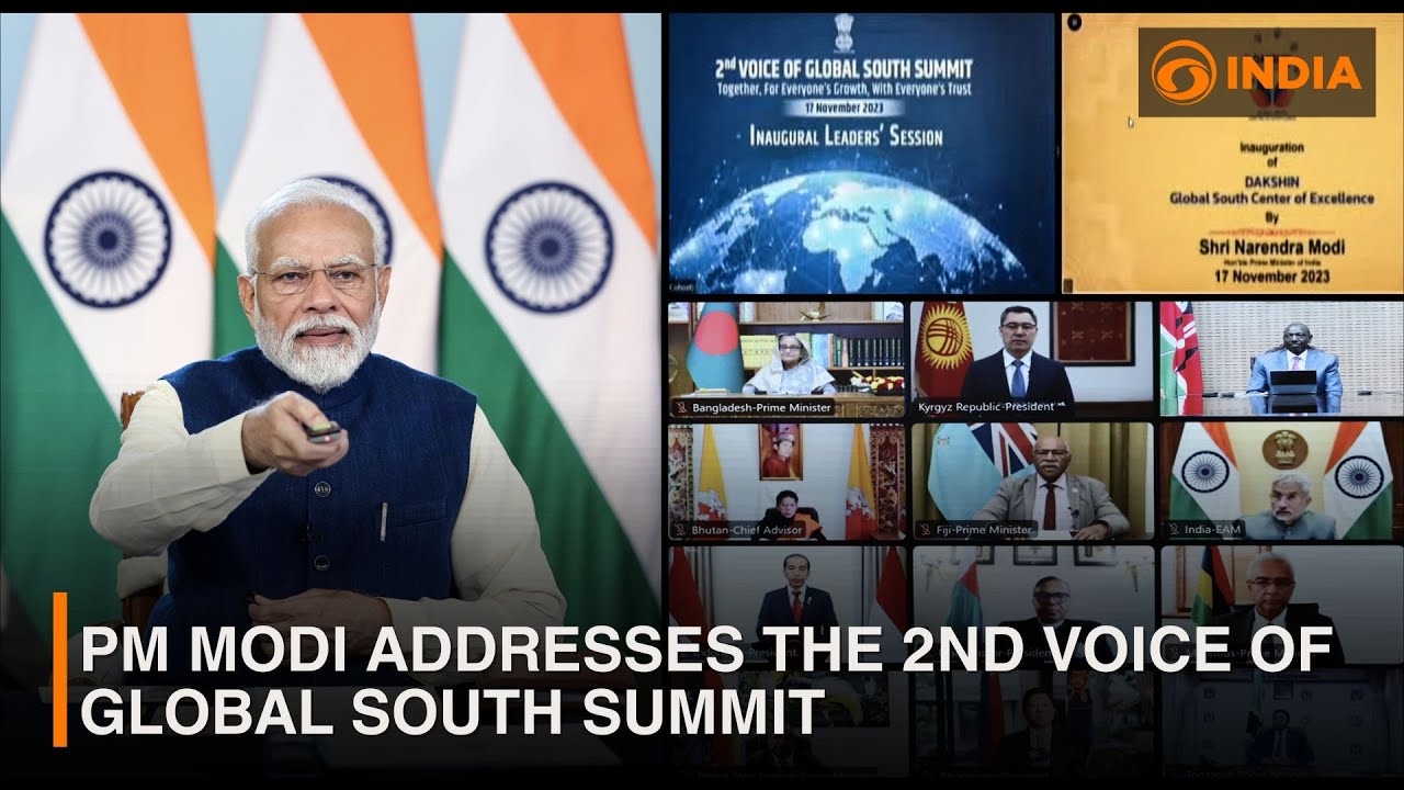 PM Modi addresses the 2nd Voice of Global South Summit & more updates ...