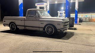 Doing a 4.5/6 inch lowering kit on a 6772 Chevy c10…just in time for Daytona