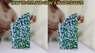 HOW TO CUT AND SEW A BASIC SLEEVE EASILY @Stitchadress
