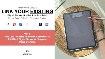 Pt 5: Add Link To Create Event Or Reminder In EXISTING Digital Planner Or Template Using Shortcuts
