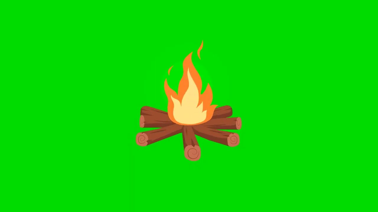 GREEN SCREEN Bhogi - Happy Pongal Animation Creative Fire Free HD Stock Footage