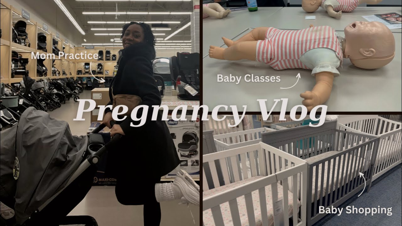 Pregnancy Vlog: Mom Practice, Baby Classes and Baby Haul! - YouTube
