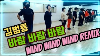 Wind Wind Wind Remix | 바람 바람 바람 리믹스 라인댄스 #김범룡 | 80년대 추억곡 | 초급라인댄스 | 진주SM 라인댄스 2시화목반