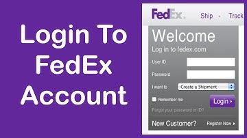 How to Login FedEx Account | FedEx Sign In with ID and Password 2022