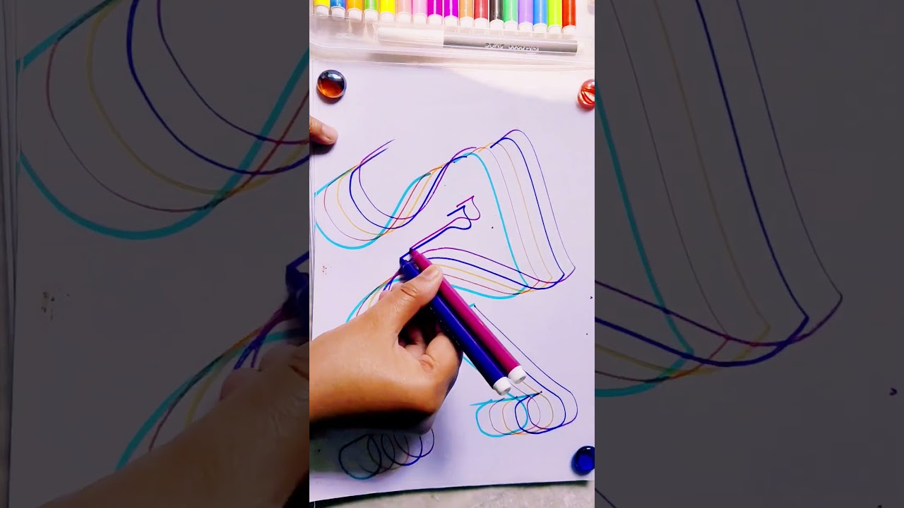 New Creativity ❤️ Muhammad 💚 name Arabic Calligraphy Art #shortsfeed