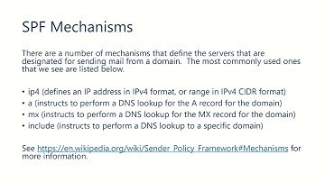 SPF Mechanisms