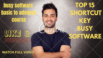 #1tranding busy software top 15 shortcut key!! shortcut key in busy software!!