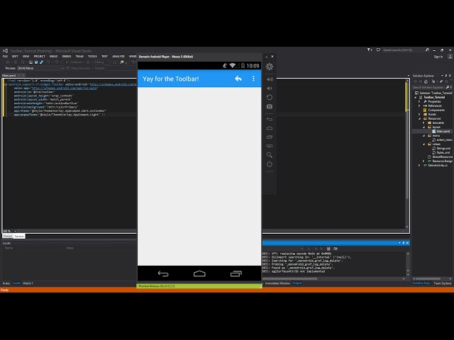 Xamarin Android Tutorial   45   Material Design   Toolbar