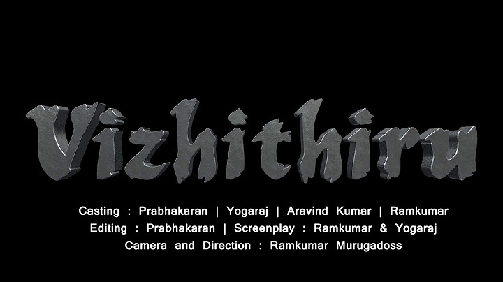 Vizhithiru Short Film (விழித்திரு) - Trailer