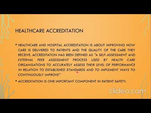 Health care accreditation