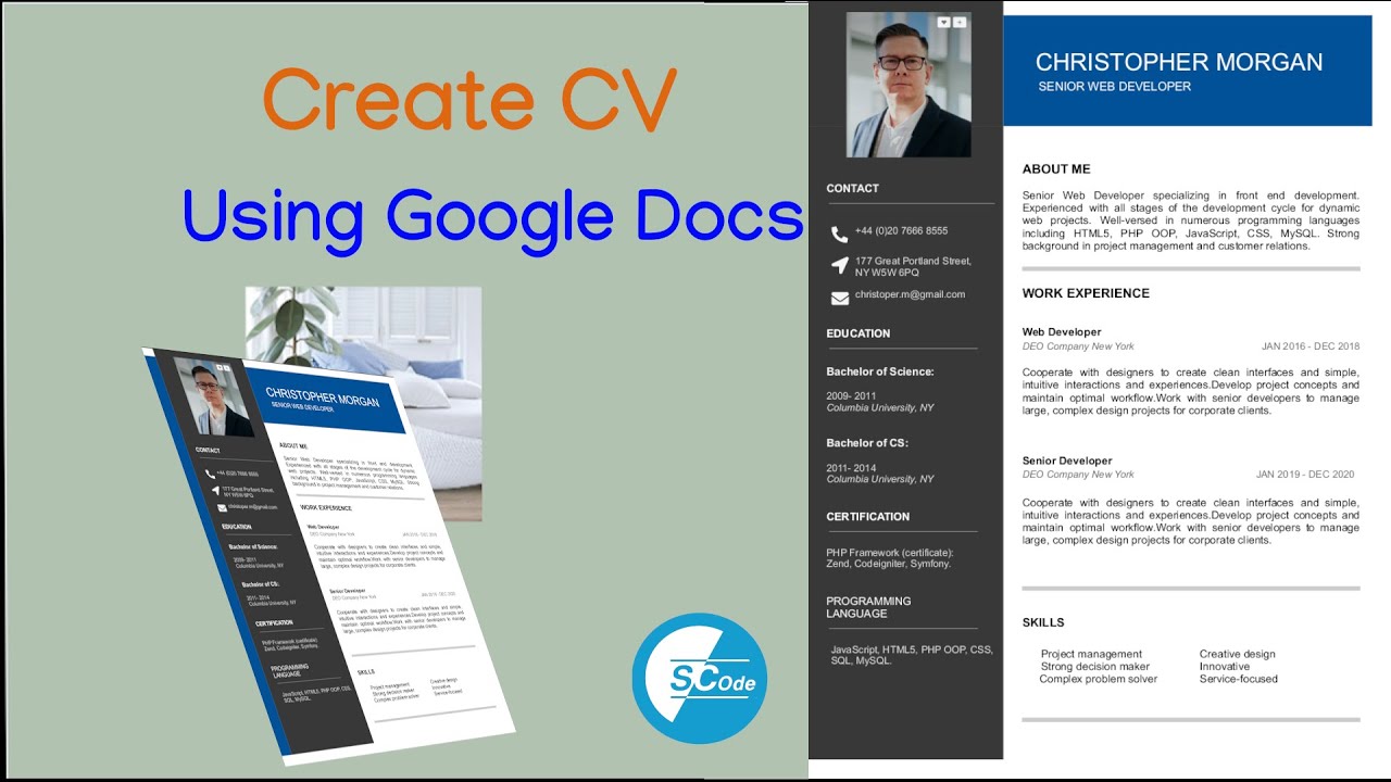 Create a Resume in Google Docs - YouTube