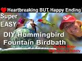 How To Make Endless Water HUMMINGBIRD Bird Bath BALL🐦 EASY DIY Attracts Birds Solar Powered Fountain