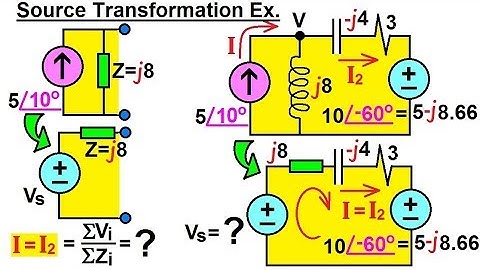 Electrical Engineering: Ch 11 AC Circuit Analysis (7 of 55) Source Transformation Example