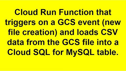 Automated Data Ingestion: GCS to Cloud SQL for MySQL table on GCP    (Part 1)