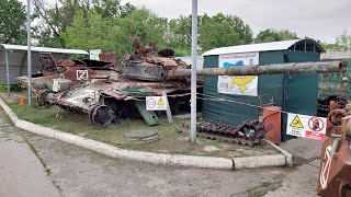 Русский разбитый танк Т72