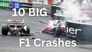 10 BIG F1 Crashes and their Damage Level