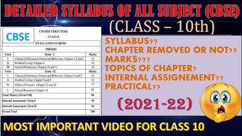 New Term Wise Syllabus of class 10th CBSE || 2021 -2022 ||Syllabus, Chapters, Topics ||by Sagar Sir