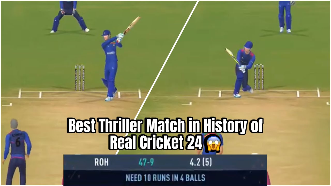 Most Thrilling Match Ever in Real Cricket 24 😱🔥 | Last Over Finish ...