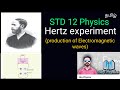 Hertz experimentproduction of electromagnetic wavesln 5521std 12 physicssky physics