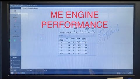 ME Engine Performance