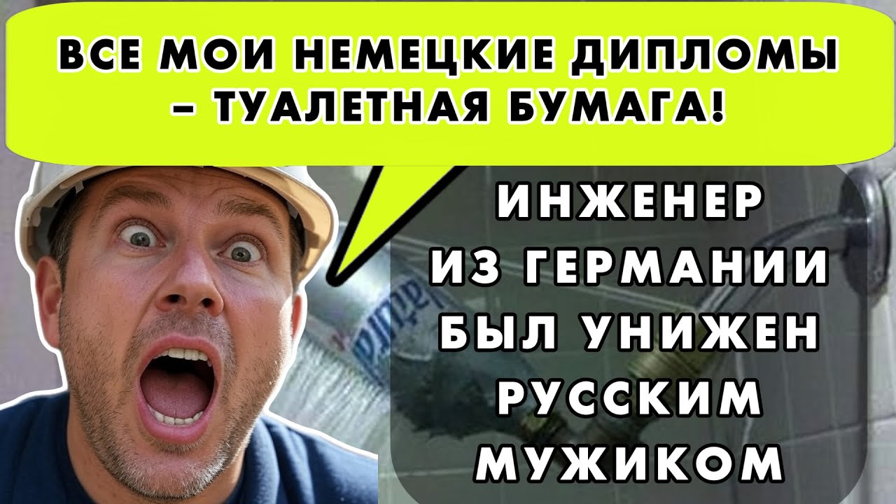 НЕМЕЦКИЙ ИНЖЕНЕР УВИДЕЛ, КАК РУССКИЙ МУЖИК ЧИНИТ НАСОС ВЕЛОСИПЕДНОЙ КАМЕРОЙ