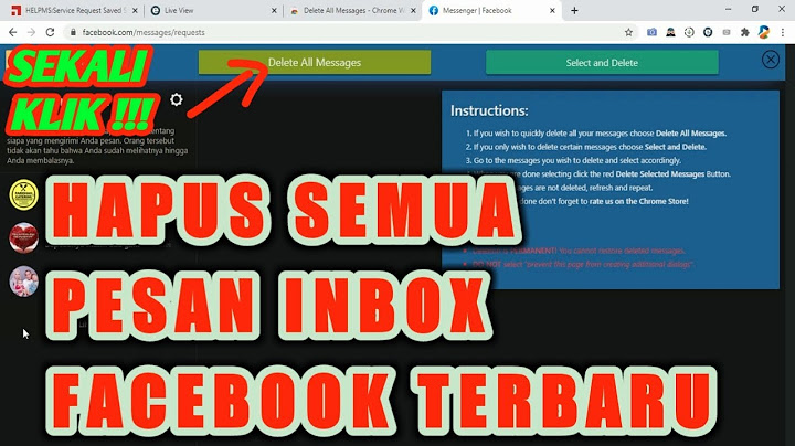 Bagaimana cara menghapus pesan di FB secara keseluruhan?