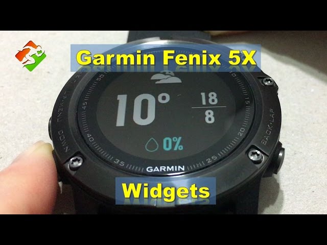 sentar oler sonido Garmin Fenix 5X - Widgets - YouTube