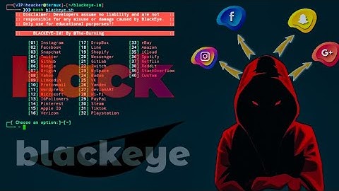 How to download Blackeye (Phishing Tool) in termux? By VIP HACKER💀
