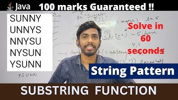 Pattern in string using substring | ICSE computer | looping in Java  ICSE Patterns in java