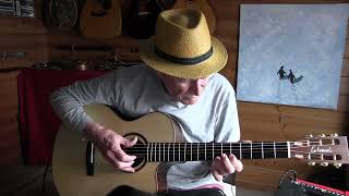 Footprints in the Blue(s) - fingerpicking guitar - TAB/Lesson avl.