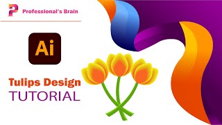 Beautiful Tulips design| Adobe illustrator tutorial| Graphics design| Tulips| Beautiful  Flowers