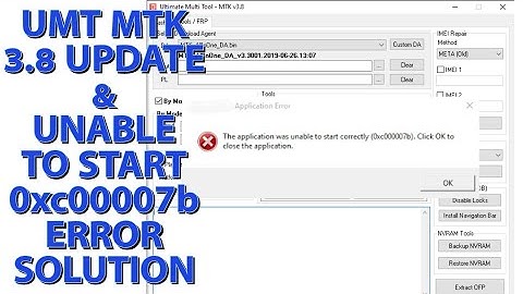 UMT MTK TOOL 3.8 UPDATE  AND  OPENING ERROR SOLUTION.