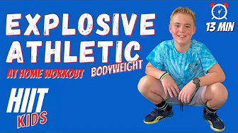 EXPLOSIVE ATHLETIC KIDS WORKOUT AT HOME | Bodyweight Exercises for Athleticism and Coordination