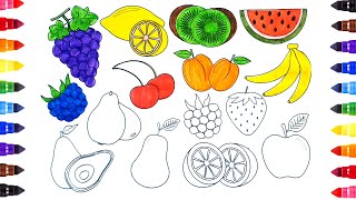 Fruits Coloring Pages for Kids – Art Colors for Children – Learn Painting and Color for Baby screenshot 4