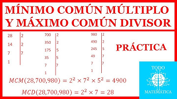Mínimo Común Múltiplo y Máximo Común Divisor (PRÁCTICA Y EJEMPLOS) (MCM Y MCD)