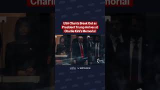 USA Chants Erupt as President Trump Arrives at Charlie Kirk's Memorial