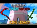 RANKING ALL SWORDS IN KING LEGACY