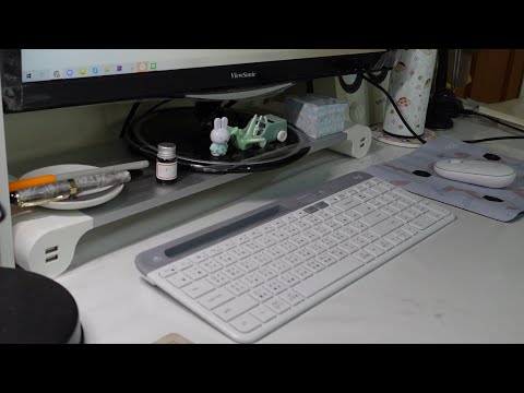 羅技多工藍芽無線鍵盤滑鼠組K580&M350不專業開箱unboxingASMR