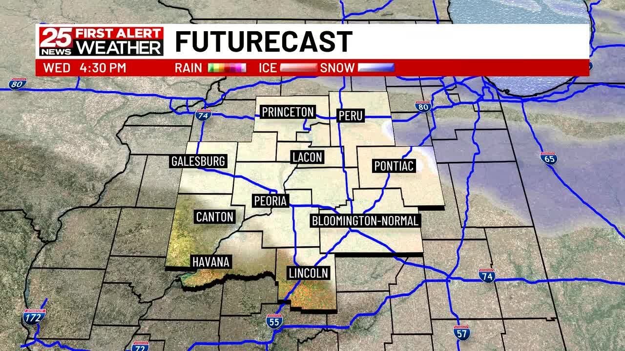 Scattered light snow chances to end the year - YouTube