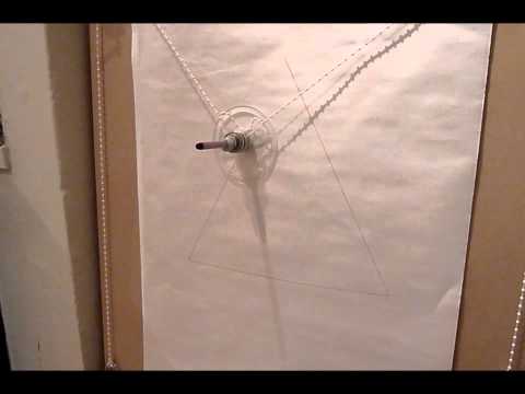 Sandy Noble's Polargraph drawing a straight line