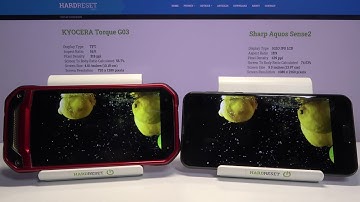 Screen TEST of KYOCERA Torque G03 vs SHARP Aquos Sense2  | Display Comparison
