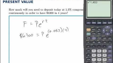Finance Example: Present Value with Continuous Compound Interest||#interest