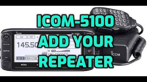 ICOM ID-5100 Add  repeater save to memory .