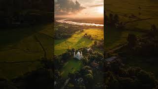 Peaceful Village Mosque Drone View | Relaxing Ghazal 4K