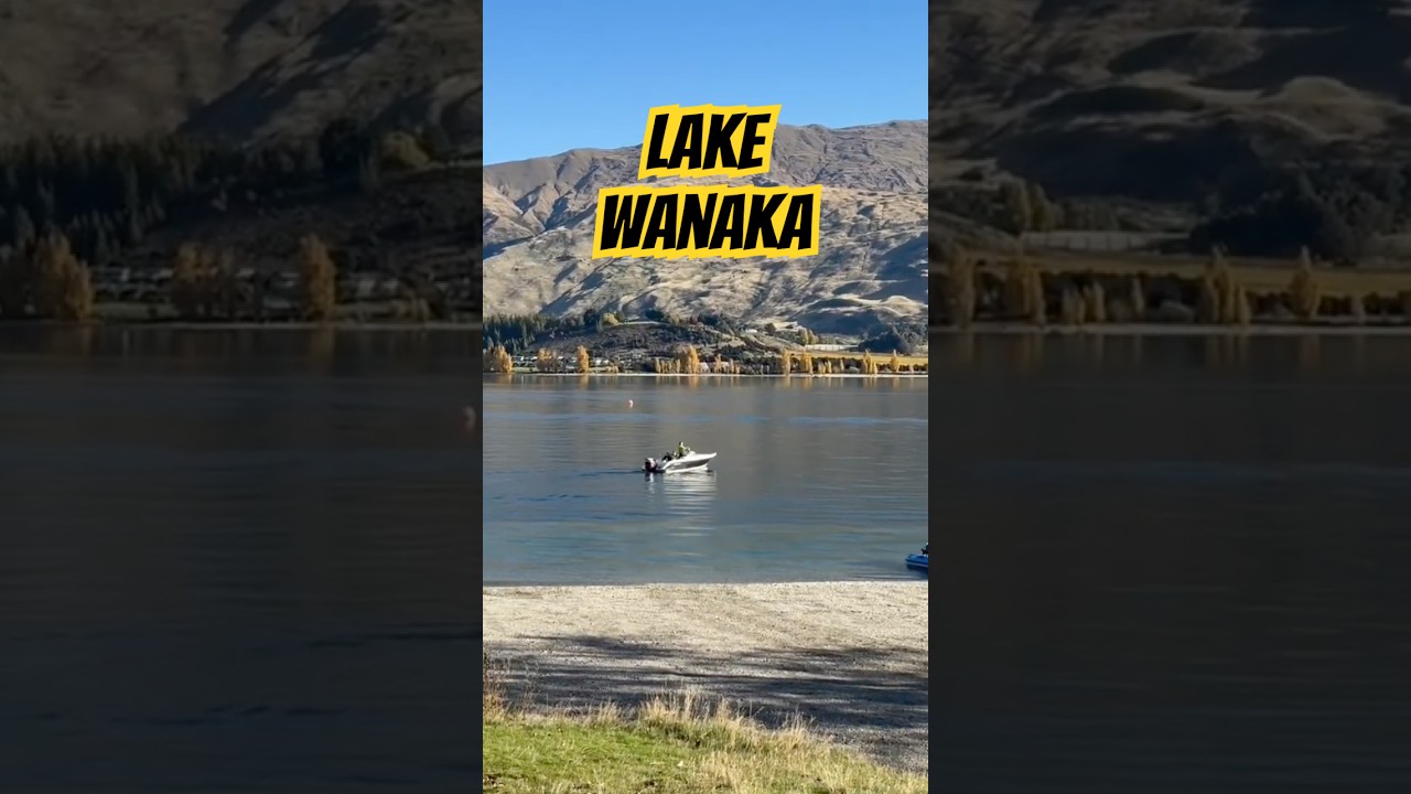 Clear Blue Water & Snow Peaks From the Bike Track #LakeWanaka #Autumn