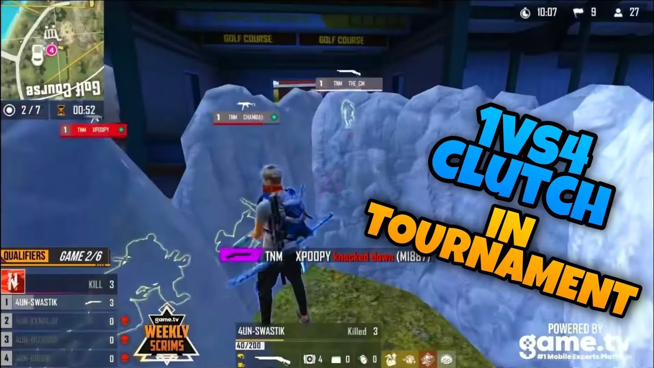 1vs4 Clutch In Tournament By 4UN-SWASTIK🔥||4UNKNOWN Vs TITANIUM || eSports Highlights || 