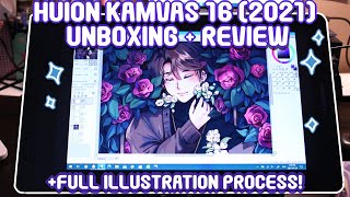 Huion Kamvas 16 (2021) Review | + Full Painting Process|