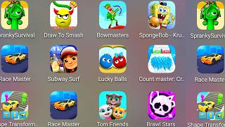Spranky Survival,Lucky Balls,Count Master 3D,Draw To Smash,Subway Surf,Shape Shifting,Race Master screenshot 1